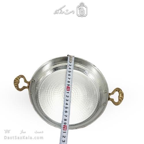 ماهیتابه مسی متوسط زنجان 19 سانتی دسته برنجی کد AH-157