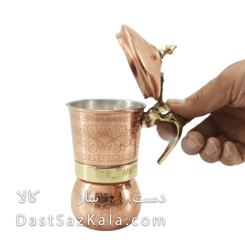 موکاپات مسی دو کاپ دسته برنجی کد AH-69