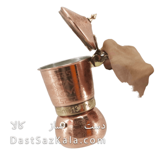 موکاپات مسی چهار کاپ دسته برنجی کد AH-68