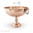 میوه خوری مسی بزرگ پایه دار گوشواره ای قطر 27 سانتی کد AH-52