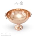 میوه خوری مسی بزرگ پایه دار گوشواره ای قطر 27 سانتی کد AH-52