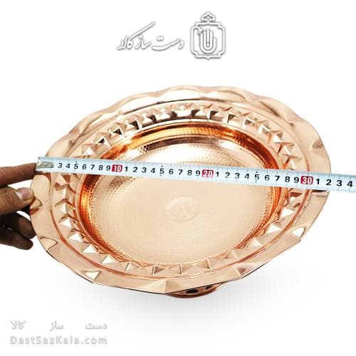 میوه خوری مسی جدید پایه دار فضلی قطر 32 سانتیمتری کد AH-120