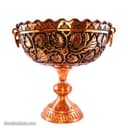 میوه خوری مسی بزرگ پایه دار سیاه قلم کاری قطر24 سانتی SHH-73