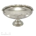 میوه خوری مسی سفید پایه دار مدل لبه چین 26 سانتی کد AH-48