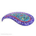 پلاک و دیوارکوب میناکاری مسی طرح بته جقه کد LT-16