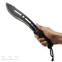 چاقوی شکاری مشکی با غلاف مناسب طبیعت گردی 35 سانتی کد MN-52