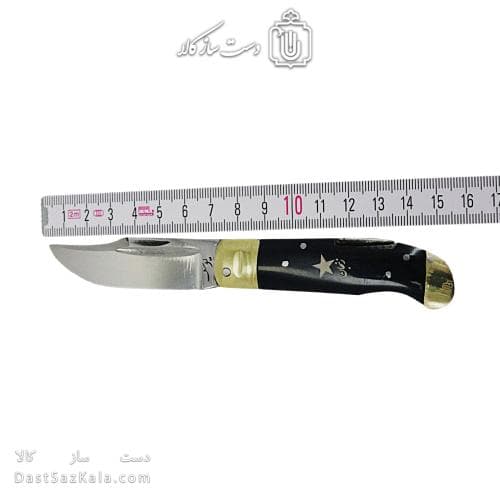 چاقوی ضامن دار تاشو زنجان 15 سانتیمتری دسته مشکی کد SHN-29