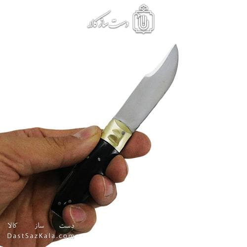 چاقوی ضامن دار تاشو زنجان 15 سانتیمتری دسته مشکی کد SHN-29