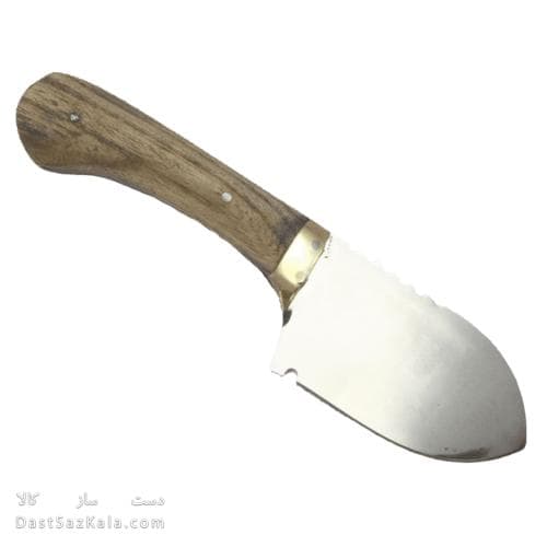 چاقوی پوست کن فولاد مروارید زنجان براق دسته چوبی کد MN-73