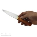 چاقو دم دستی آشپزخانه زنجان دسته چوبی 22 سانتیمتری کد MN-23
