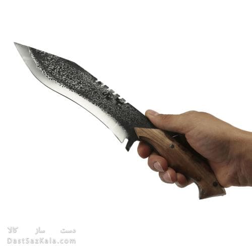چاقو شکاری دست ساز زنجان دسته چوبی 34 سانتیمتری کد MN-48