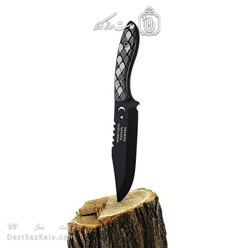 چاقو شکاری دست ساز زنجان 30 سانتیمتری با غلاف کد MS-17