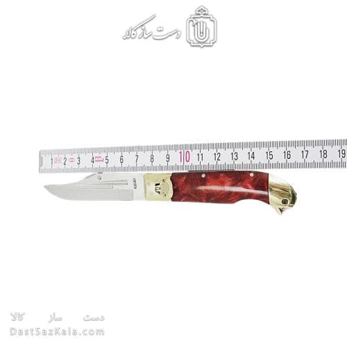 چاقو ضامن دار زنجان 16 سانتیمتری دسته قرمز کد SHN-35