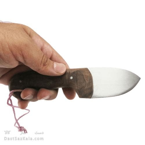 چاقو پوست کن استیل زنجان دسته چوبی 18 سانتیمتری کد MN-69