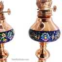 چراغ گرد سوز مسی پرداز طرح ناصر الدین شاه 2 عددی کد MJ-36