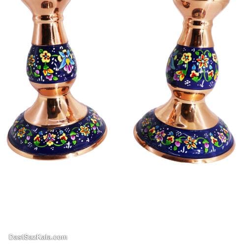 چراغ گرد سوز مسی پرداز طرح ناصر الدین شاه 2 عددی کد MJ-36