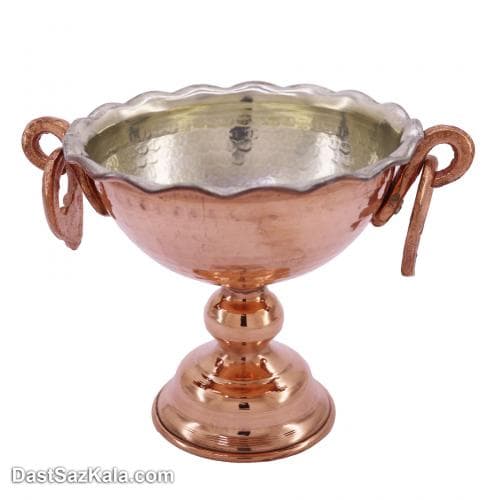 کاسه مسی پایه دار نقلی زنجان کد AM-15
