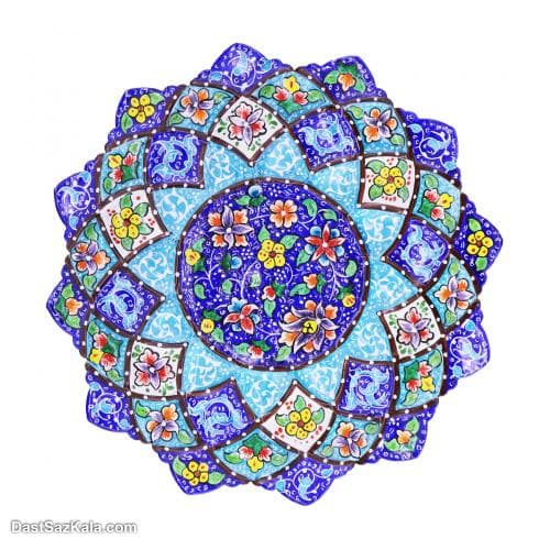 کاسه و بشقاب میناکاری مسی کد LT-37