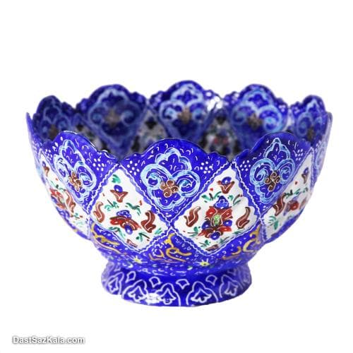 کاسه و بشقاب مسی میناکاری کد LT-78