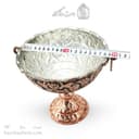 کاسه پایه دار مسی قلم زنی زنجان نانو شده قطر 18 سانتی AH-115