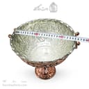 کاسه پایه دار مسی قلم زنی زنجان نانو شده قطر 24 سانتی AH-113