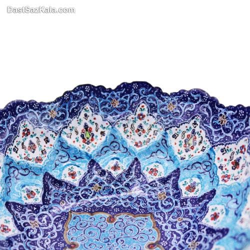 آجیل خوری میناکاری مسی پایه دار کد LT-86