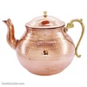 کتری و قوری مسی زنجان چکشی دسته برنجی کد PA-44