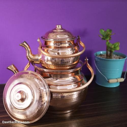 کتری و قوری مسی زنجان چکشی کد PA-19