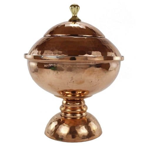 قندان مسی پایه دار زنجان مدل گنبدی کد SG-108