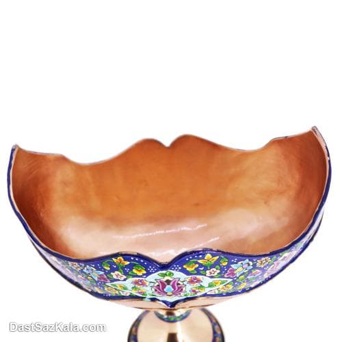 کشکول مسی پایه دار طرح پرداز نانو شده سایز 2 کد MJ-37