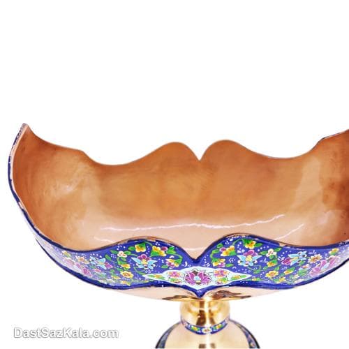 کشکول پایه دار مسی طرح پرداز نانو شده سایز 4 کد MJ-39