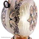 گلدان مسی الماس تراش نقره کوبی شده 40 سانتی کد MJ-101