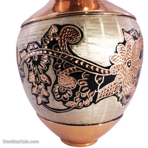 گلدان الماس تراش نقره کوبی شده 20 سانتی کد MJ-102