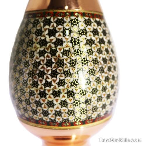 گلدان مسی خاتم کاری شده اصفهان 30 سانتی مجموعه 2 عددی MJ-84