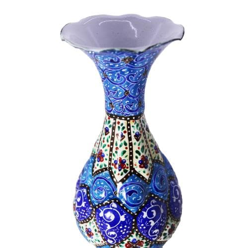 گلدان کوزه ای میناکاری مسی 16 سانتی کد LT-114