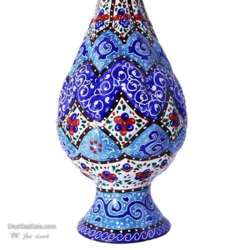 گلدان میناکاری مسی 16 سانتی مدل کوزه ای کد LT-99