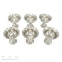 ست هفت سین و بستنی خوری مسی سفید 11 سانتیمتری 6 عددی AH-75