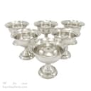 ست هفت سین و بستنی خوری مسی سفید 11 سانتیمتری 6 عددی AH-75