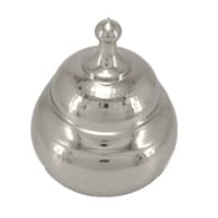آجیل خوری مسی سفید درب دار 22 سانتیمتری کد AH-87