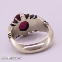 انگشتر مردانه یاقوت سرخ اصل با رکاب تک چنگ دست ساز RN-34