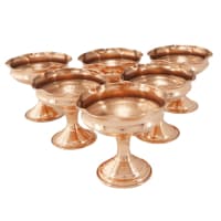 ست هفت سین و بستنی خوری مسی زنجان قطر 10سانتی 6 تایی AH-60