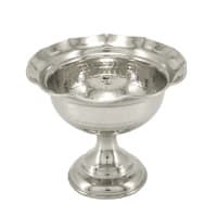 بستنی خوری مسی پایه دار سفید زنجان 11 سانتیمتری AH-76