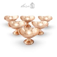 ست هفت سین و بستنی خوری مسی پایه دار سه گوش 6 عددی AH-108