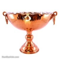 میوه خوری پایه دار مسی بزرگ زنجان سایز 4 کد SHH-78