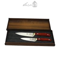 ست چاقوی آشپزخانه زنجان دسته چوبی مجموعه 2 عددی کد MS-11