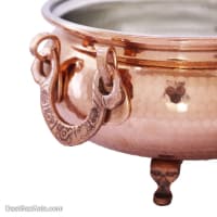 سوفله خوری مسی درب دار زنجان بزرگ سایز 3 کد PA-47