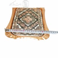 سینی مسی چای خوری الماس تراش نقره کوب شده کد MJ-131