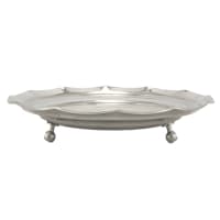 شیرینی خوری مسی سفید سه پایه کوتاه 25 سانتیمتری کد AH-92