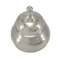 قندان مسی سفید زنجان به ارتفاع 14 سانتیمتر کد AH-89