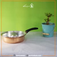 ماهیتابه مسی کوچک زنجان دسته دار سایز 2 کد PA-26